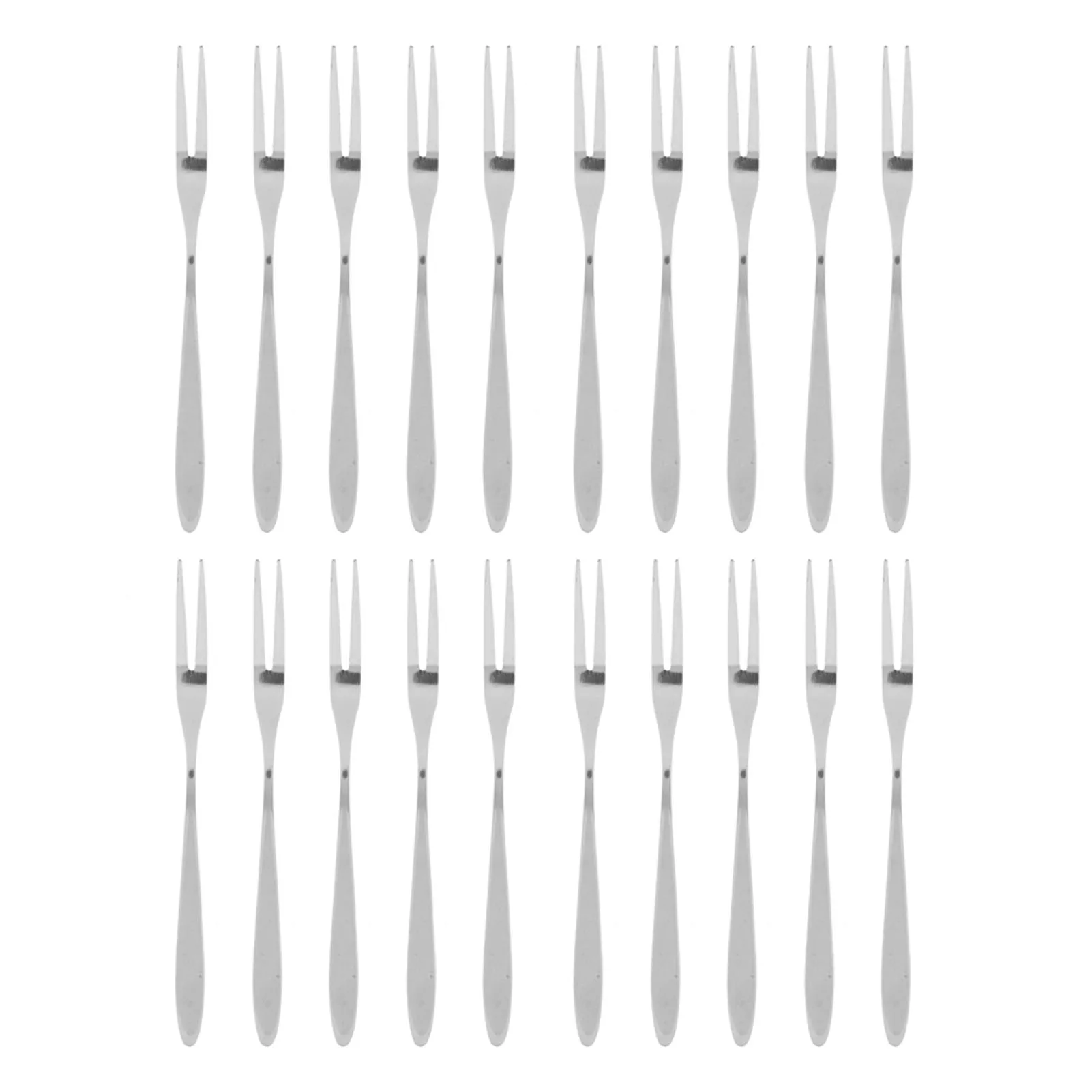 20Pcs/set Stainless Steel Fruit Fork Comfortable Long Handle Cake Desert Fruit Serving Forks Cake Forks Desert Forks Fruit Fork