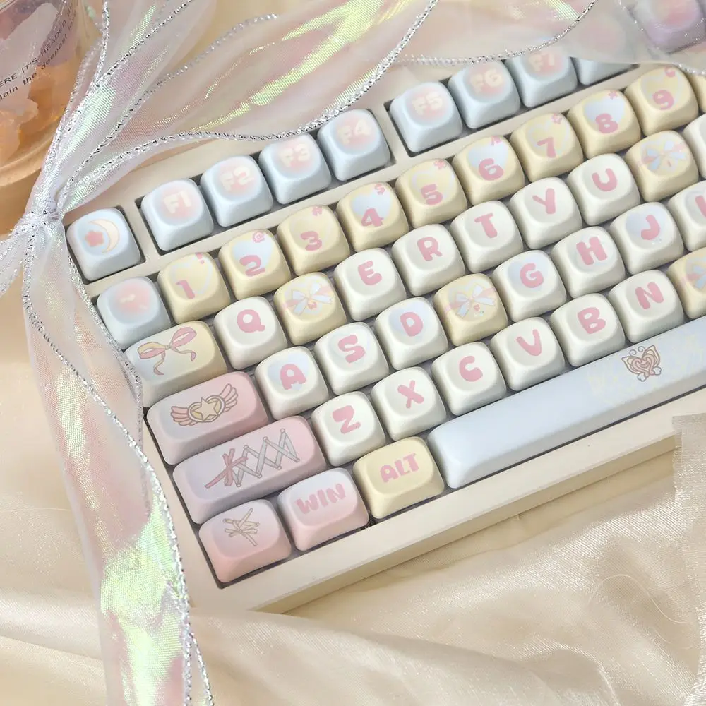 

MOA High Magic Keycap PBT Горячая сублимация Симпатичная девушка Адаптированная механическая клавиатура hi75 s99