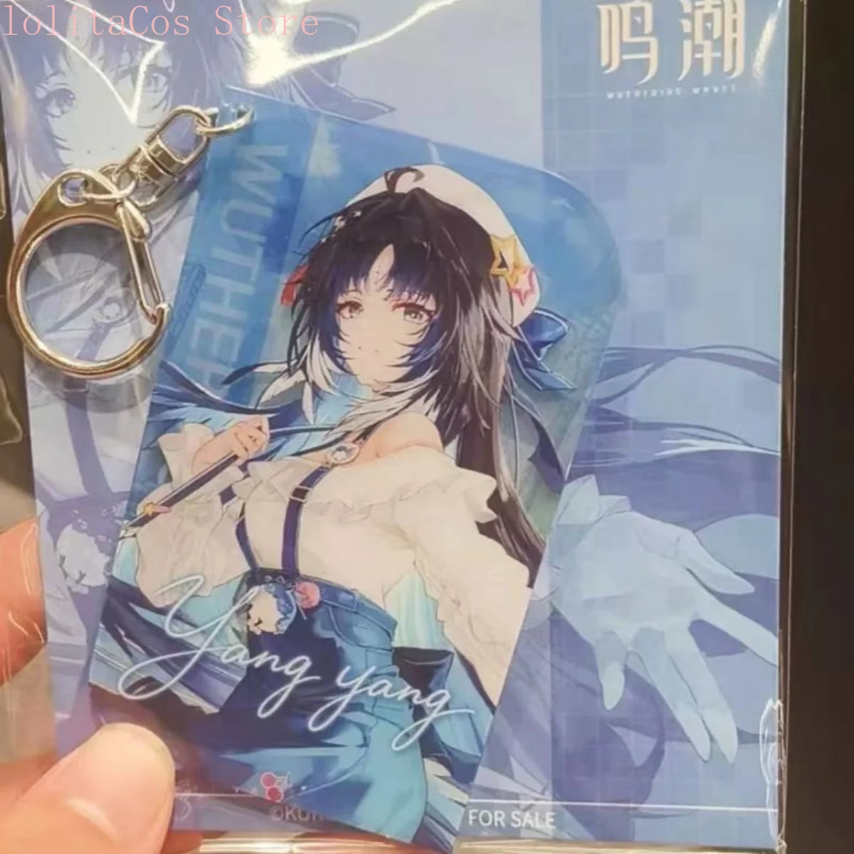 Wuthering Waves Yangyang Xuanling Anime Double Flash Tin Badge Brooch Acrylic Keychain Pendant Birthday Gift Cosplay Accessory view 3