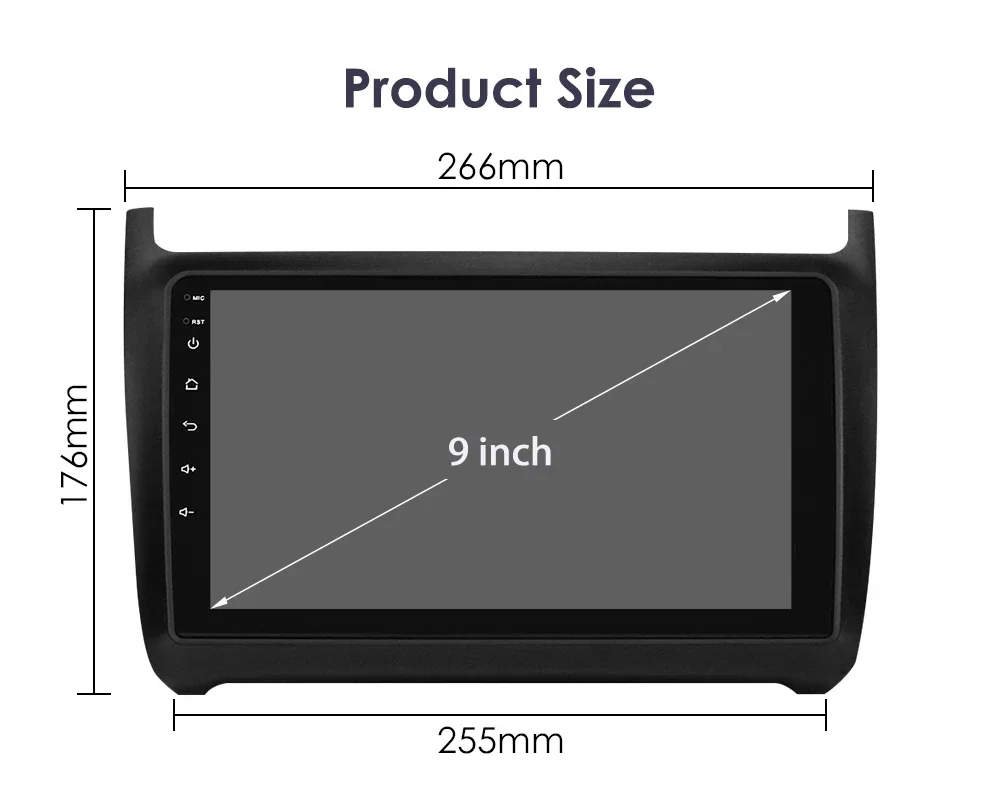 9 "7862 Android 12 Autoradio Stereo Voor Volkswagen Vw Polo 5 2008-2020 Multimedia Videospeler Dsp Carplay 4G Gps Navi Head Unit