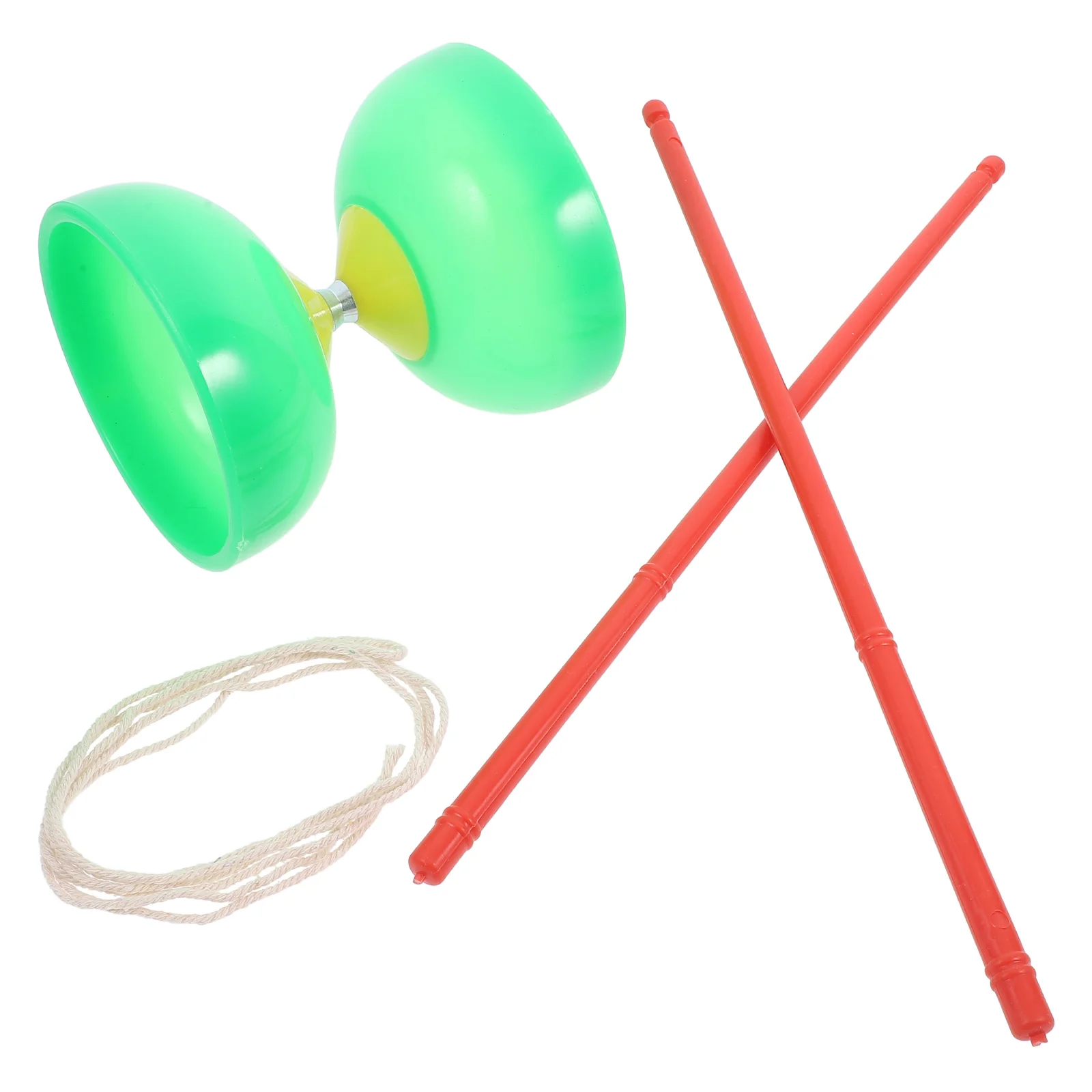 Diabolo Fitness Equipment Triple Bearing Kids Plaything Acrobatics Juggling Show Prop Chinese Sticks Three Bearings Set Elder