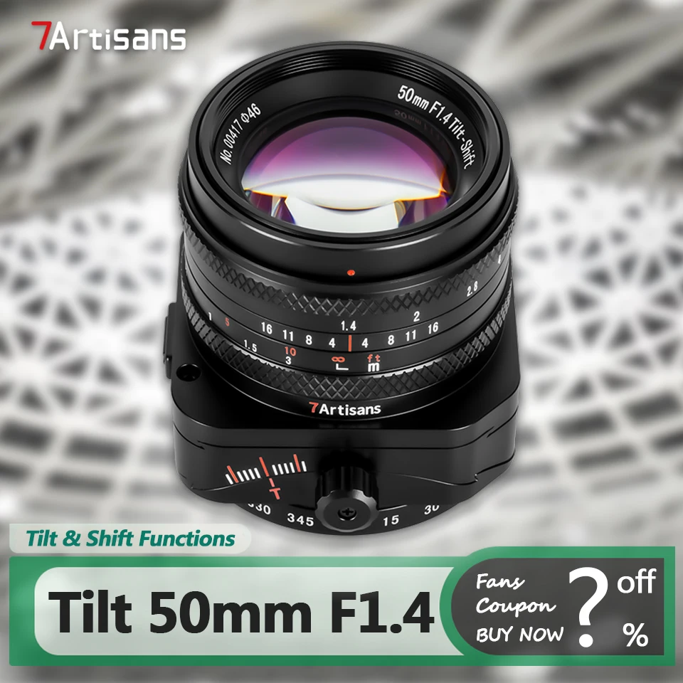 7Artisans APS-C 50 مللي متر F1.4 إمالة التحول عدسة الكاميرا للتصوير الفوتوغرافي صورة مع سوني E Fujifilm XF M43 A7RIII XT-100 M43-mount #1