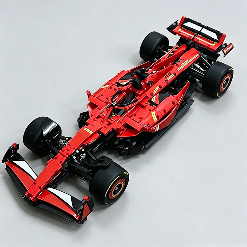 

1361PCS MOC Technical 1:8 Scale Red SF-24 F1 Racing Car Building Blocks Collectible Display Model Assembly Toy Birthday Gifts