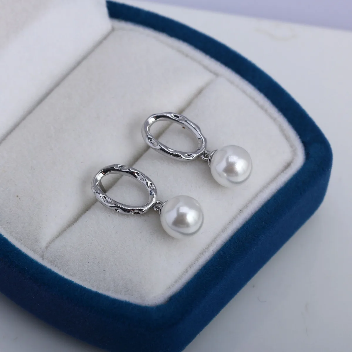Cute Versatile Women Brass Gold Plated Textured O Ring Blank Setting Handmade Findings For DIY Pearl Stud Earring