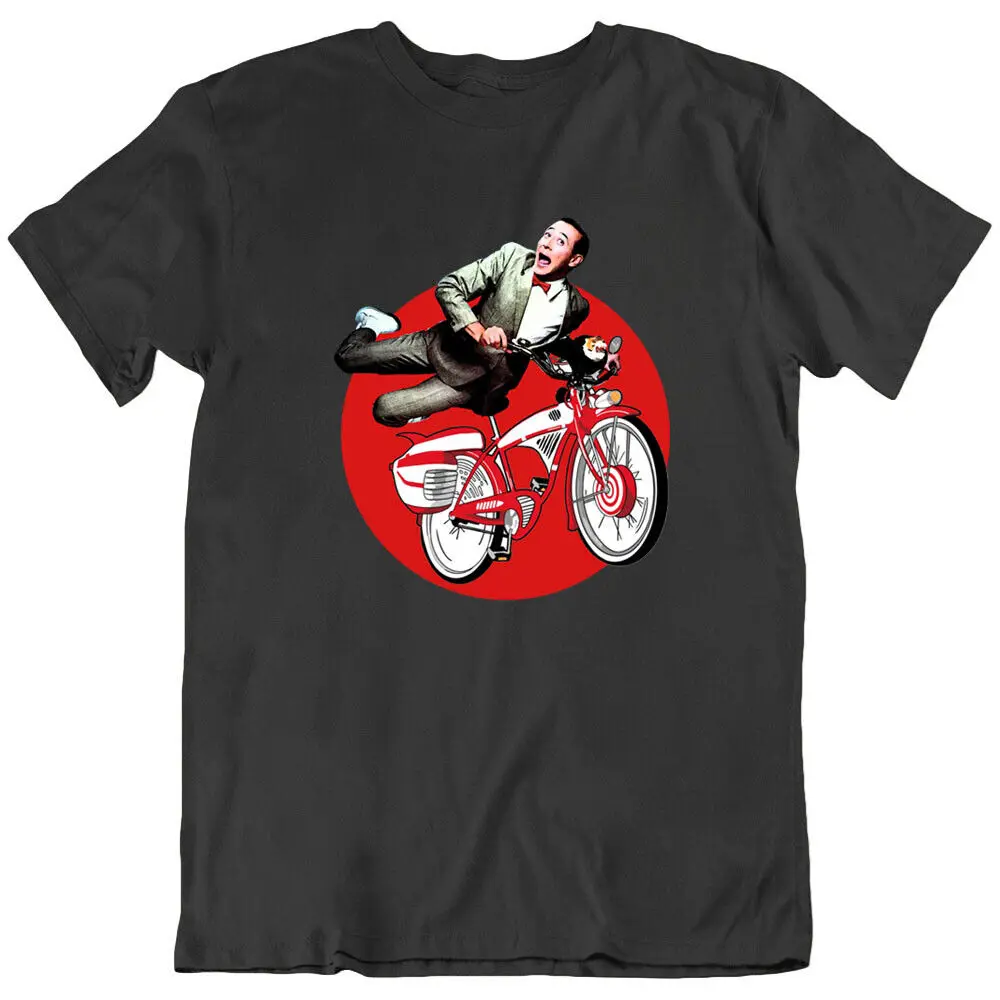 Pee Wee Herman Bicycle Humor Funny Movie TV Show 80s Retro T Shirt Tee Gift New