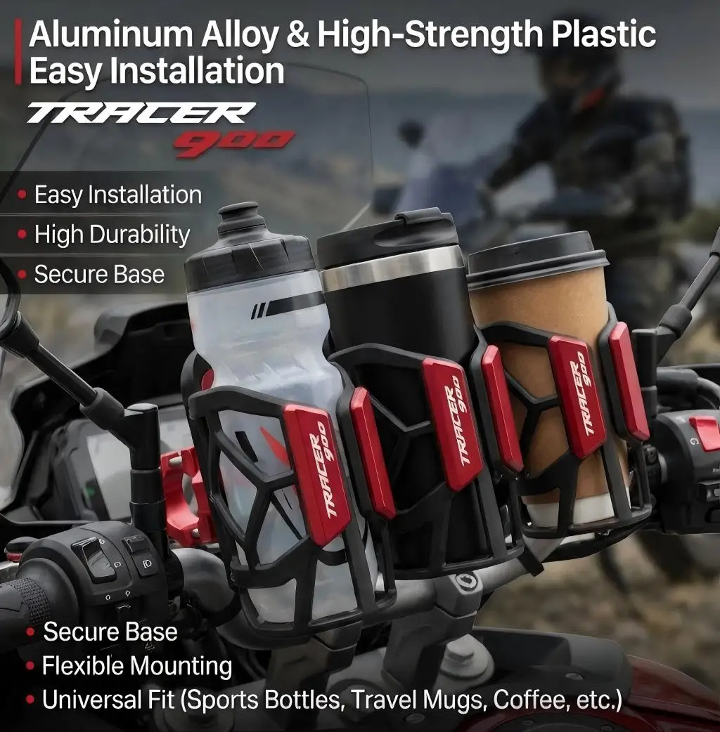 

Для YAMAHA TRACER900 TRACER 900 ABS 2018 2019 2020 2021 2022 2023 Универсальный высококачественный держатель для напитков/воды для мотоцикла