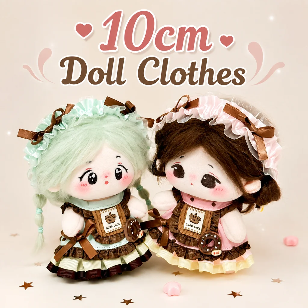 10cm Cotton Doll Clothes Mint Chocolate Strawberry Cake Series Skirt Macaron Color Palette No Attribute Clothing