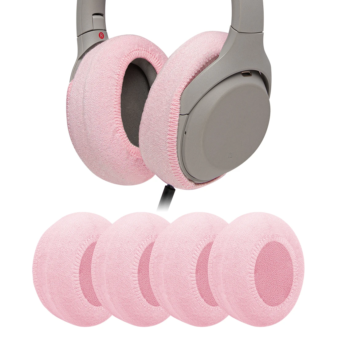 Geekria 2 Pairs Knit Headphones Ear Covers, Washable & Stretchable Sanitary Earcup Protectors for Over-Ear Headset Ear Pads