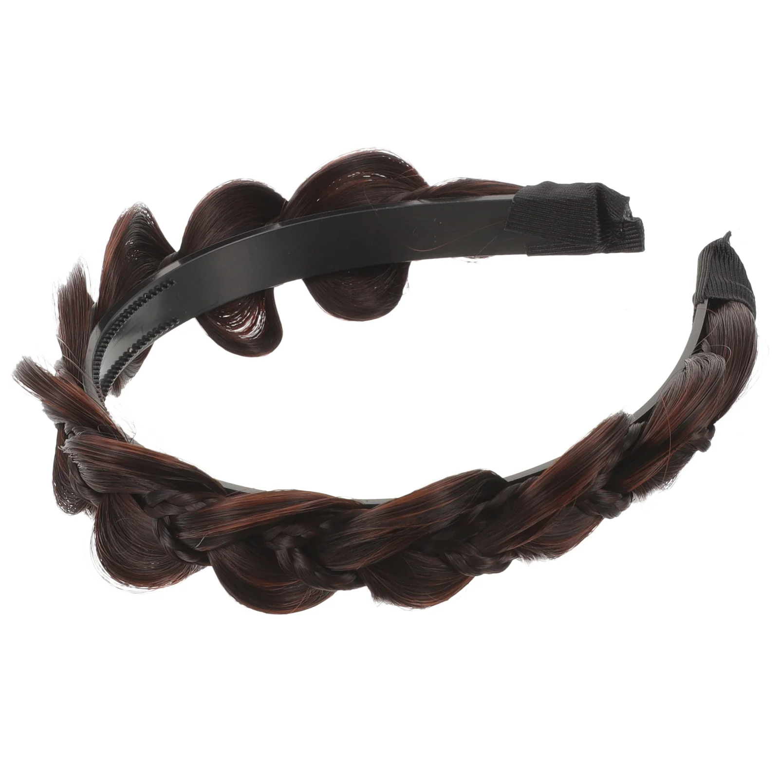 Herringbone Headband Women Hair Accessory Braided Headdress for with Teeth Hoops Nonslip Coils