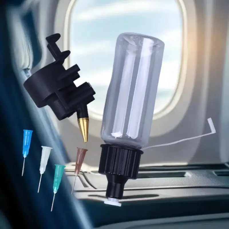 

Набор для аэрографии с бутылкой 50 мл и одноразовыми насадками 0,2 мм/0,3 мм/0,5 мм/0,8 мм, модуль для распыления без очистки, инструмент для аэрографии