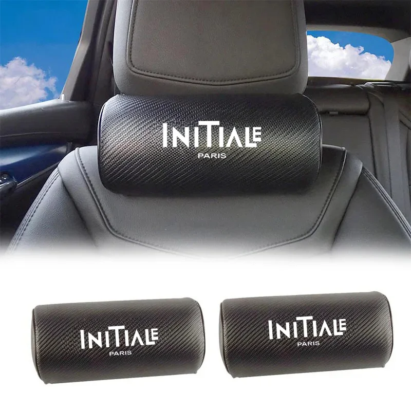 Carbon Fiber Car Seat Headrest Neck Support Pillow Travel Rest Pillow For Renault Initiale Paris clio Auto accessories interior