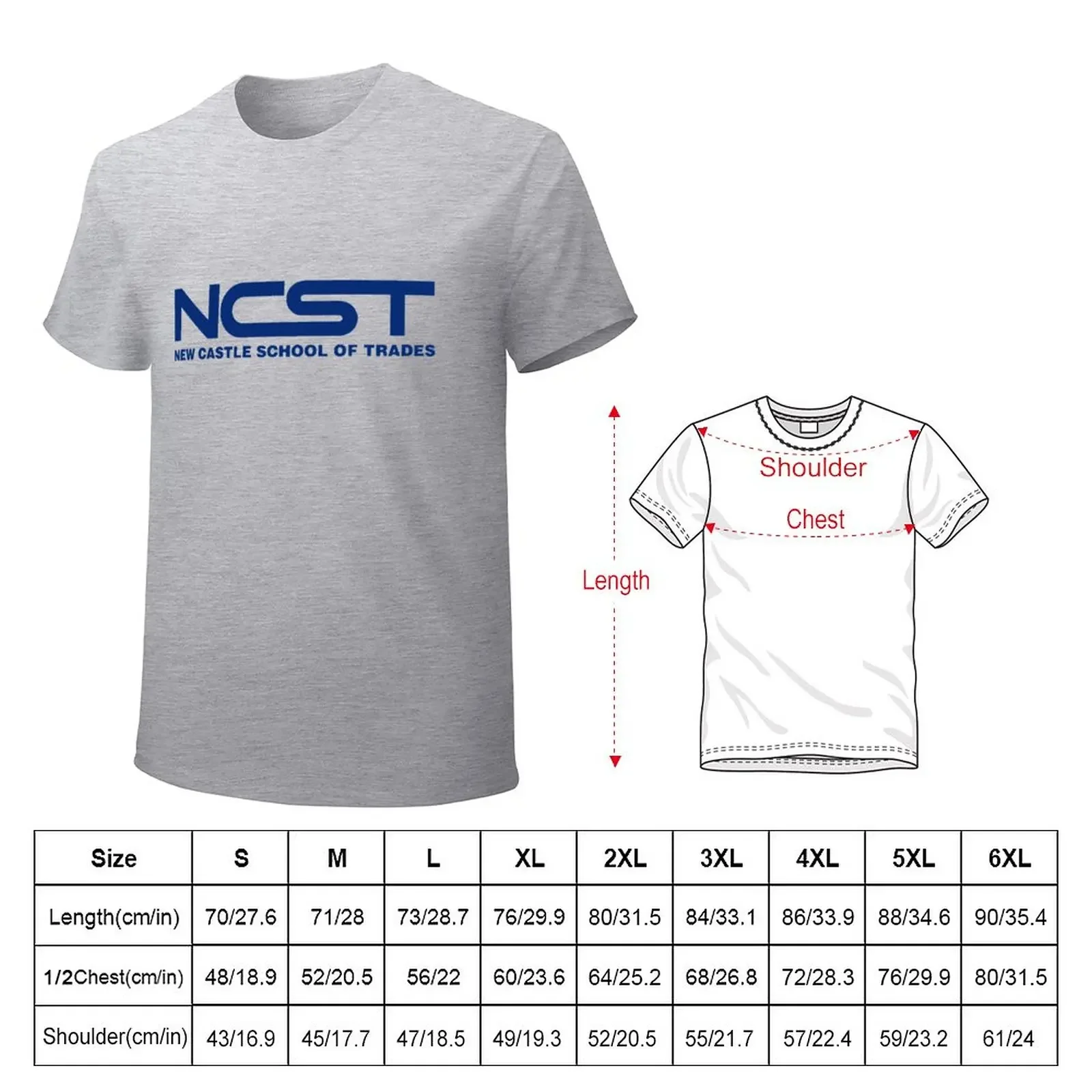 The New Castle School of Trades (NCST) T-Shirt plus size tops graphics for a boy T-shirts for men cotton