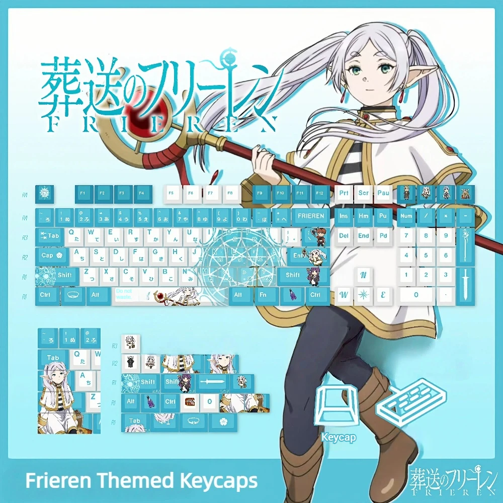 

Frieren: Beyond Journey's End Themed Keycaps Cherry Profile Five-Sided Dye-Sublimation Anime Keycaps Fan-Made Peripheral Gift