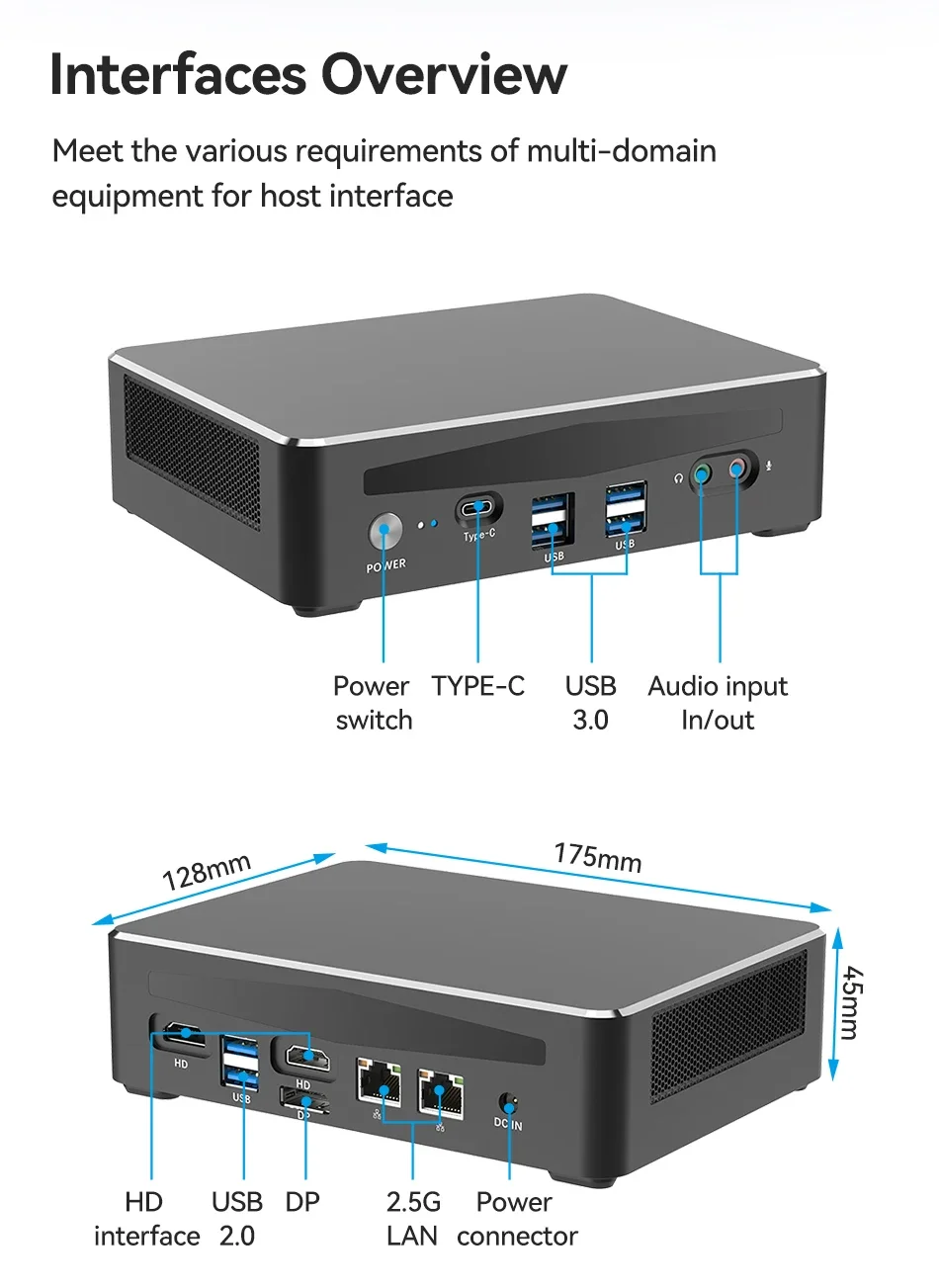 BEBEPC Mini PC 12th i5-1250P i7-1270P i9-12900H 2*DDR4 4K WIFI6 NVME Thunderbolt 4 Windows11 LINUX Output Gaming Computer