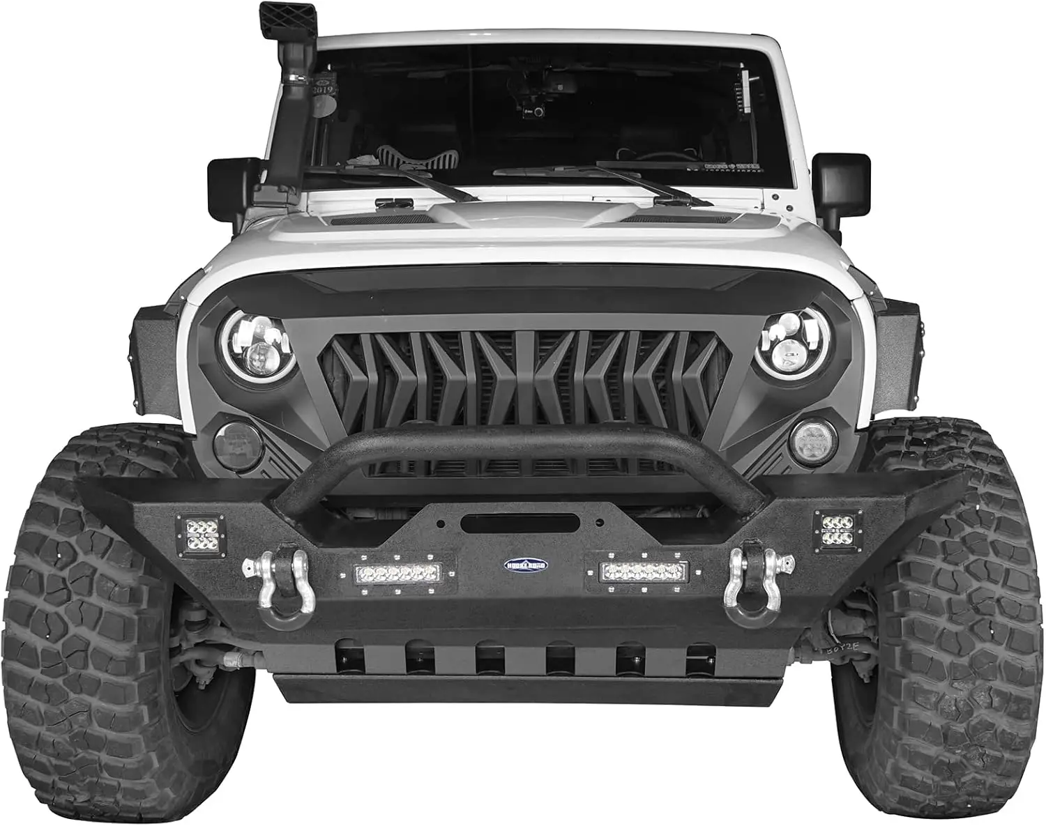 

Shark Grill Matte Black Front Grille Grid for Jeep Wrangler JK 2007-2018 - Compatible with Rubicon, Sahara, Sport, Unlimited
