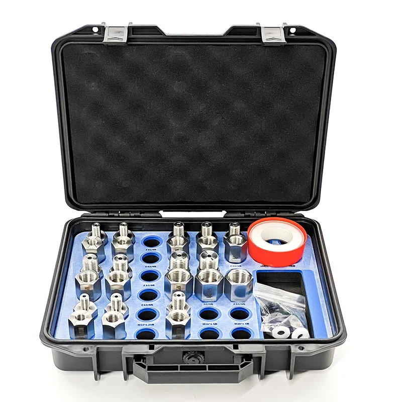 Brand-New Stainless Steel Pressure Gauge Conversion With Threaded Adapter 25 Piece Kit