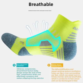 3/1Pairs Sport Compression Ankle Socks Men Women Professional Low Cut Fitness Marathon Running Outdoor Deodorant Breathable Sox 3