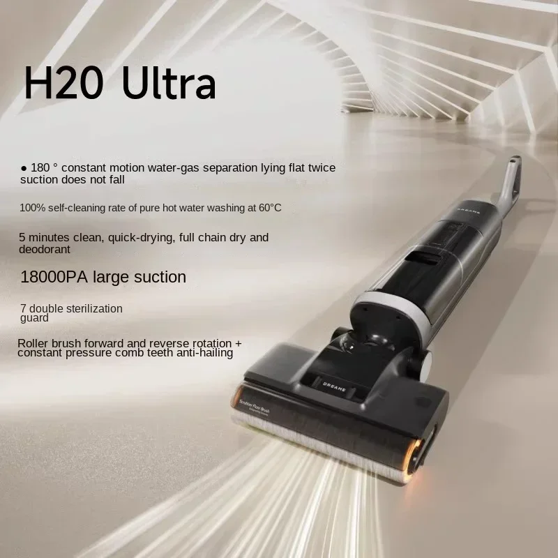 

Dreame Floor Scrubber H20 Ultra Hot Wash Quick Drying Intelligent Vacuum Cleaning and mopping Integrated Machine 180 °Lying Flat