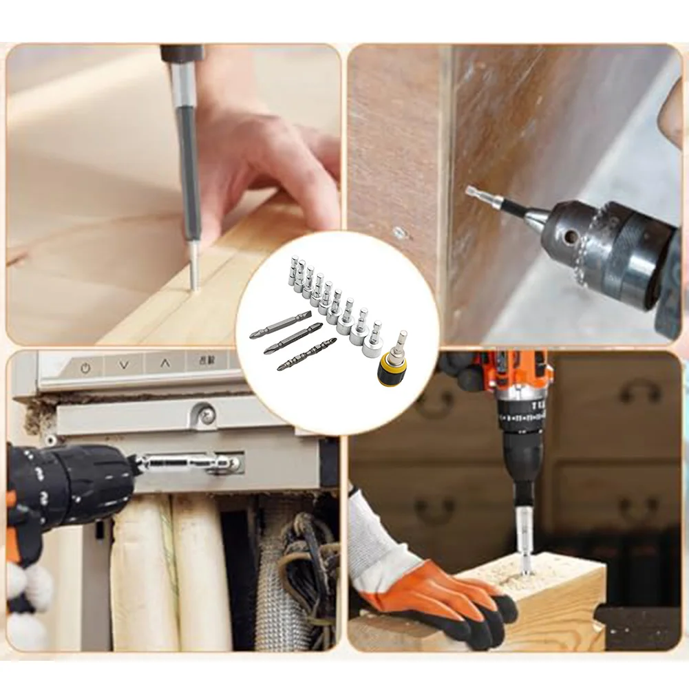 

Versatile 13-Piece Socket Wrench Set Carbon Steel Hex Design Hexagonal Screwdriver Manual Repair Tool Set