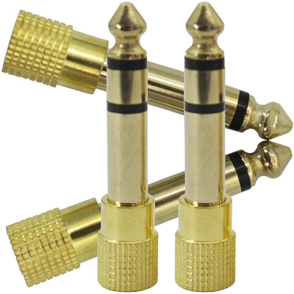 

2 Pairs 35mm to 65mm Audio Cable Adapter Stereo Jack Headphone Male Female Compatibility Tablets Computers Speaker Microphone