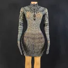 long sleeve mini dress with gloves bodycon