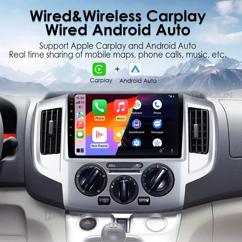 Android 15 radio de coche para Nissan NV200 2009 - 2016 reproductor Multimedia de coche GPS Video carplay navegación estéreo Radio 5G DVD BT WIFI