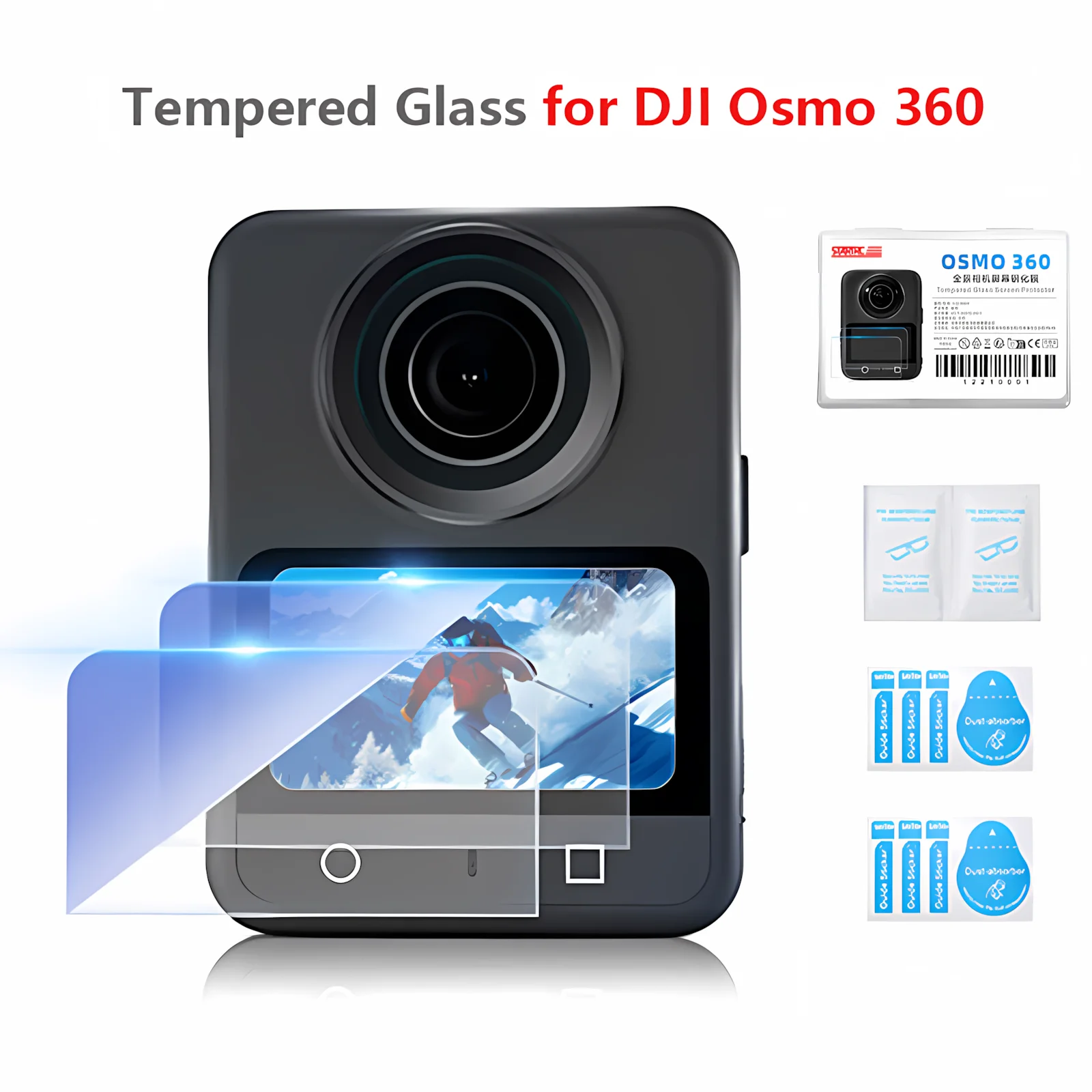 

STARTRC Tempered Glass for DJI Osmo 360 Lens HD Anti Scratch Ultra Thin Bubble Free 360 Full Coverage Protection​