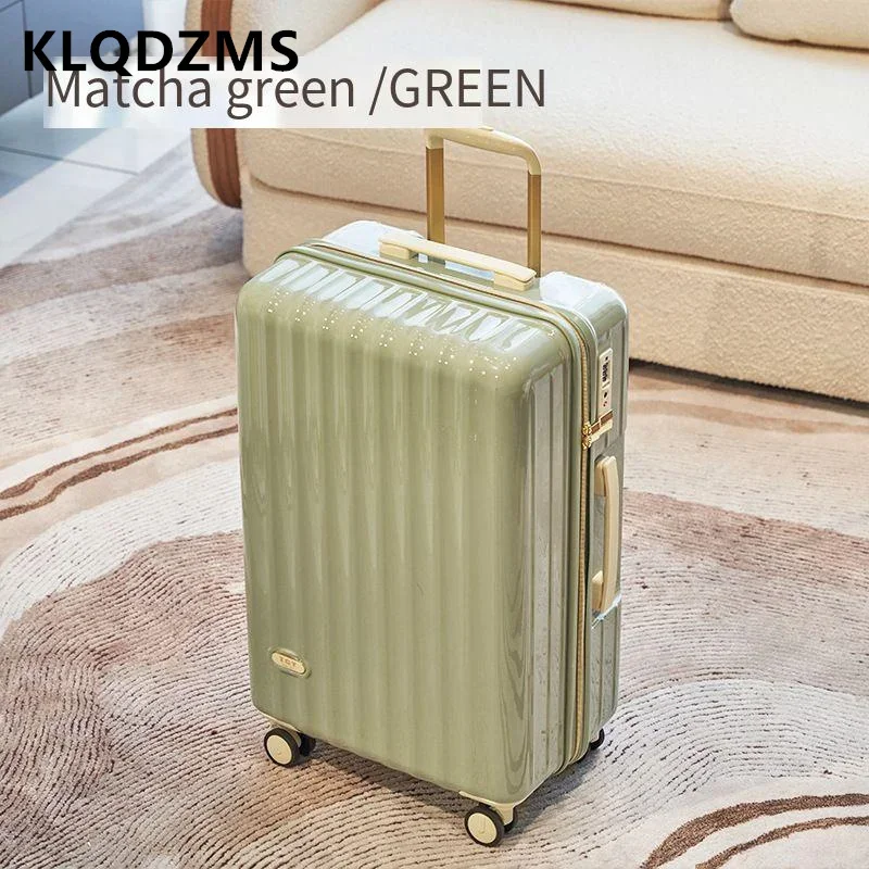 KLQDZMS koper pengisi daya USB, casing troli kapasitas besar 28 "30 inci 20" casing Boarding 24 "26" ABS + PC dengan roda