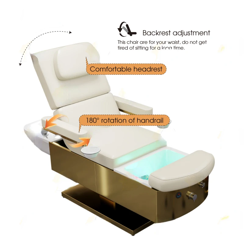 Head Foot Facial Beauty  Bed Shampoo Electric Massage Bed