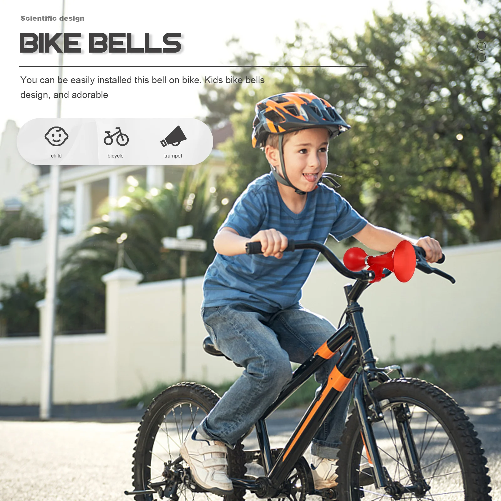 

Colorful Mini Horn Kids Bike Scooter Accessories Cute Thumb Bell For Children Bicycle Safety Riding Outdoor Fixed Bike Bell