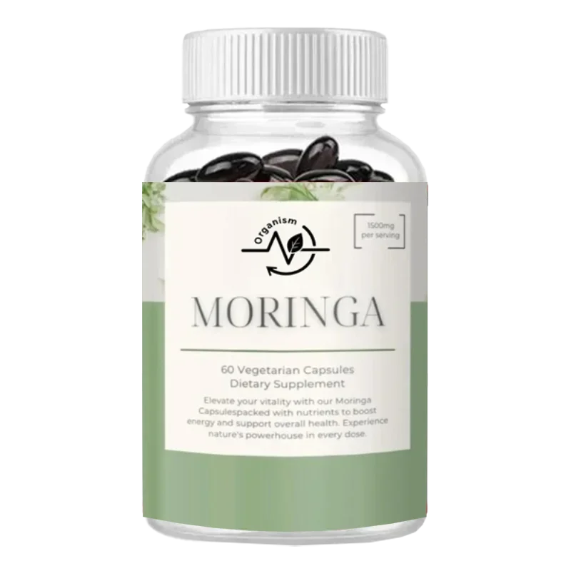 

Moringa Capsules -100% Pure Moringa Oil Tea Powder, 1500mg Per Serving - for Energy, Metabolism, and Immune Support 60 Capsules