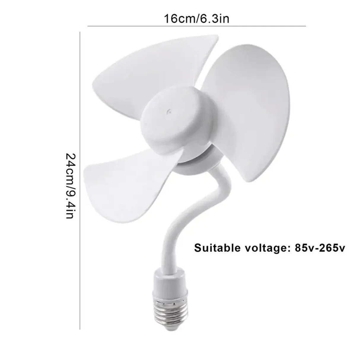 small fan Screw in Socket Fan Compact Ceiling Cooler Fan Screw in Cooling Fan Quiet Small Tabletop Fan for Bedroom Kitchen Study