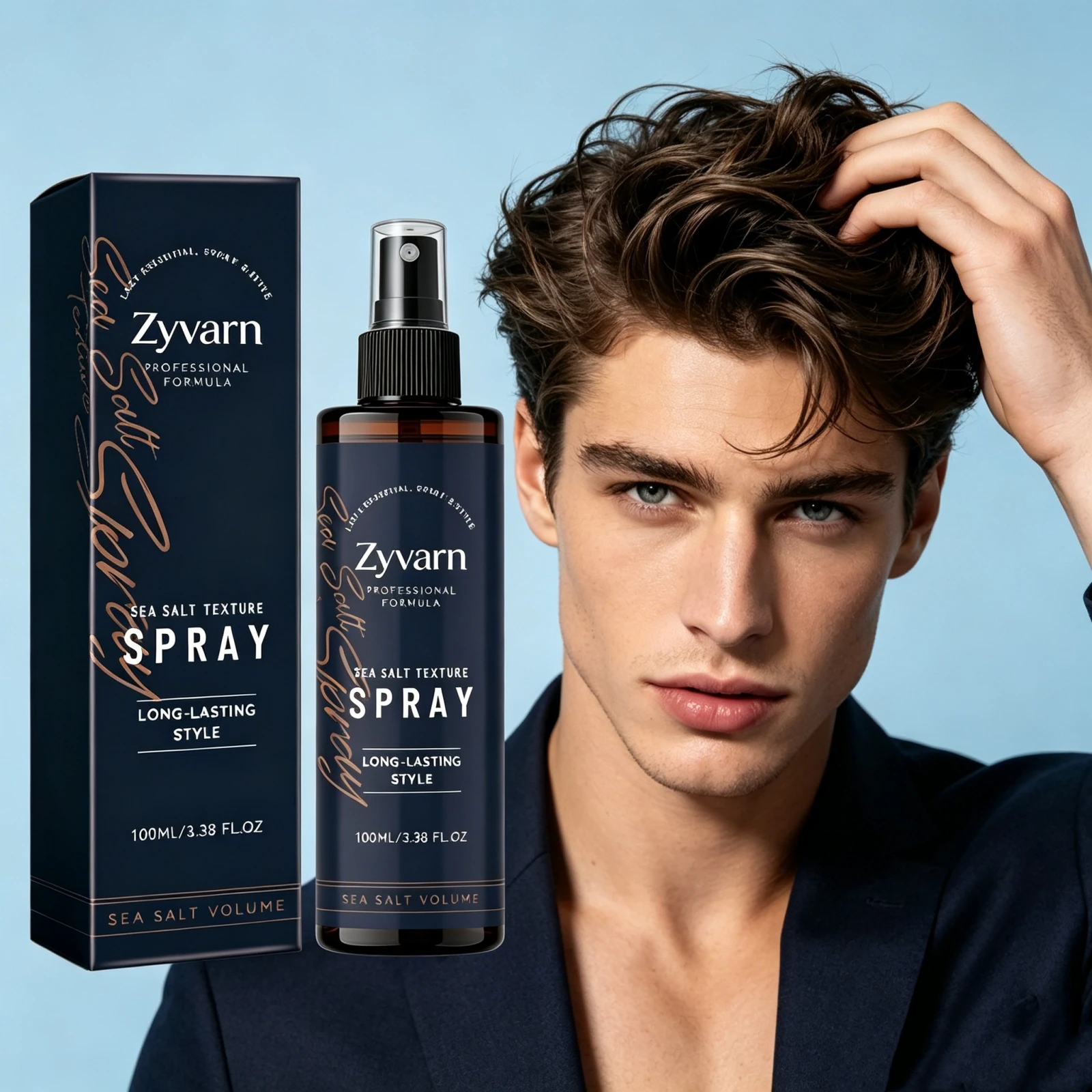 Spray Voluminizador de Sal Marina para el Cabello, Reduce la Grasa en las Raíces, Aumenta el Volumen, Anti-Frizz, para Hombres y Mujeres, Acabado Mate, Spray Texturizador