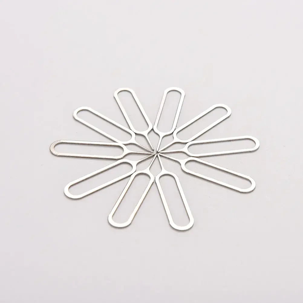 10pcs/set Sim Card Tray Removal Eject Pin Key Tool Stainless Steel Needle For Huawei  Xiaomi Samsung For iPhone 15 14 13 iPad