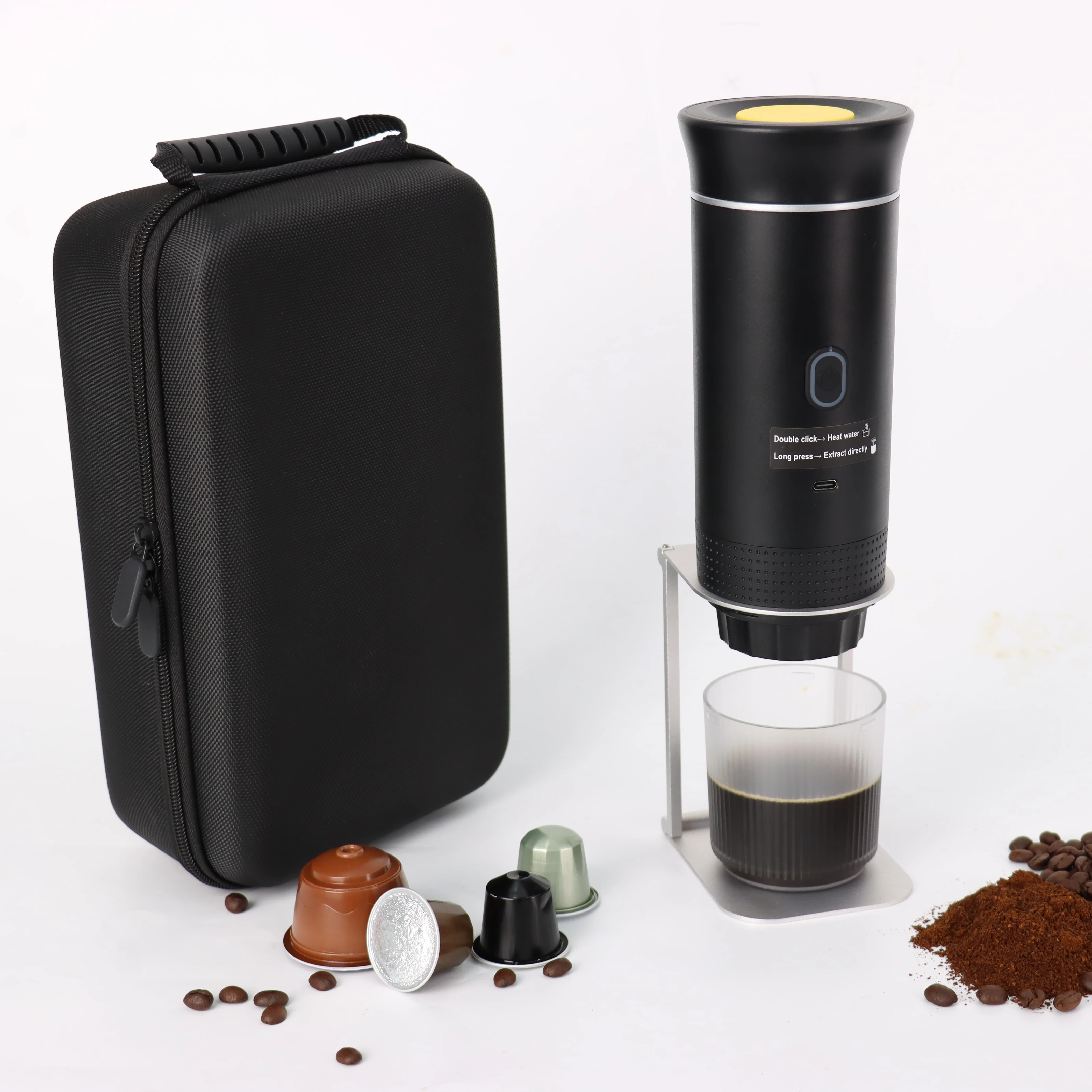 

Travel Portable Espresso Maker Cold Hot Extract Coffee Multi-function Espresso Capsule Coffee Machine Portable Espresso Maker