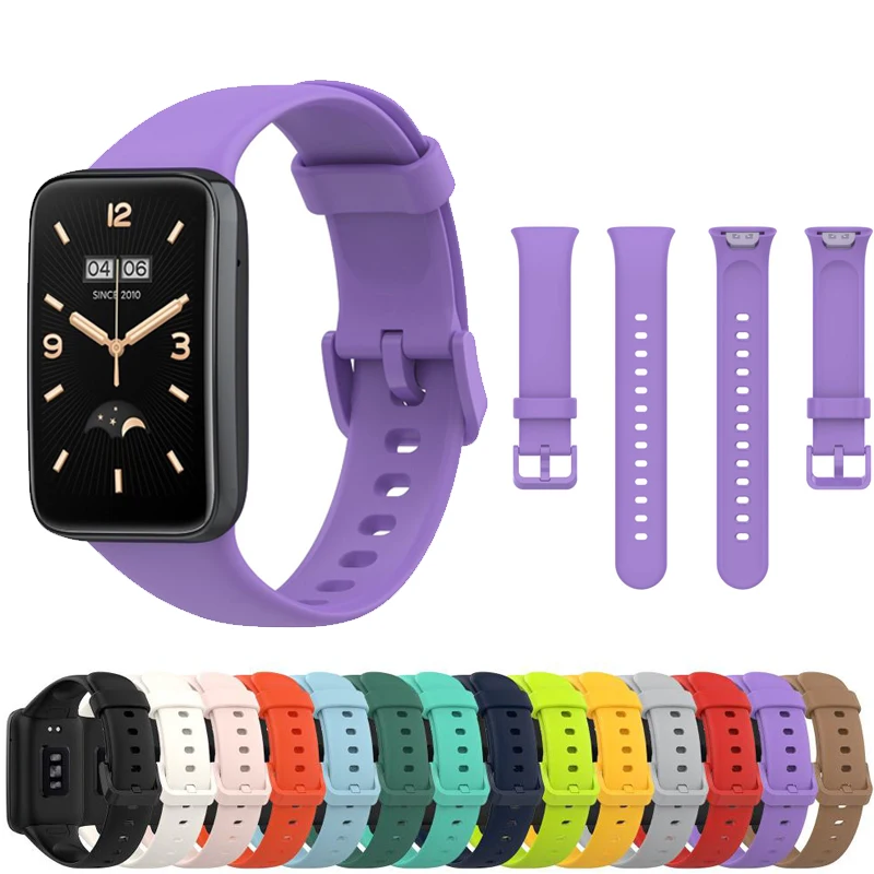 Watchband for Xiaomi Mi Band 7 Pro Wristband Liquid Bracelet Silicone official website MiBand 7pro Smartwatch straps Accessories