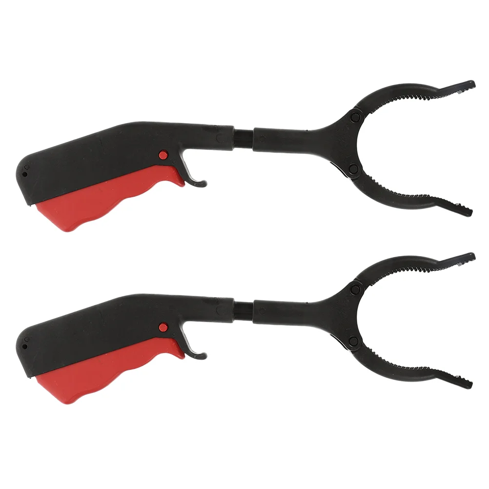 2 Pcs Trash Picker Grabber Reacher Tool for Seniors Garbage Upper Elderly Mini Reachers and Grabbers Iron Hand Litter Short