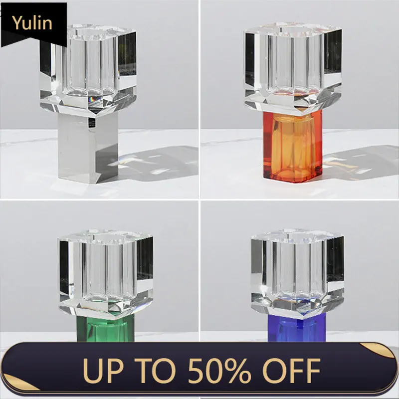 Transparent Glass Vase Potted Plants Decorative Flower Arrangement Floral Vases Desk Decoration Creative Crystal Flower Pots