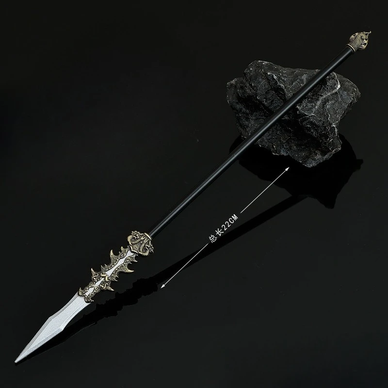 22cm/8.66in Model broń chińskich sztuk walki - Drakonitka, metalowa figurka, kolekcjonerski ornament, zabawka dla chłopca, prezent
