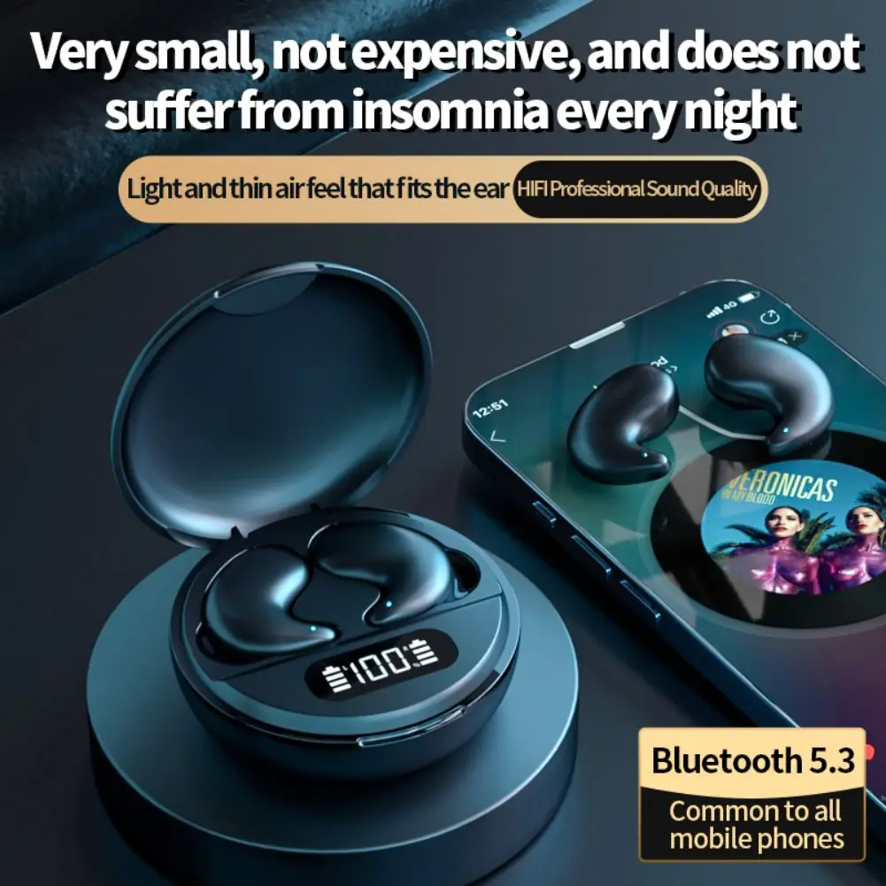

YYK-790 Sleep Earbuds V5.3 Wireless Noise Reduction Side Sleep Earbuds Built In Microphone Music Earphones For Side Sleeper