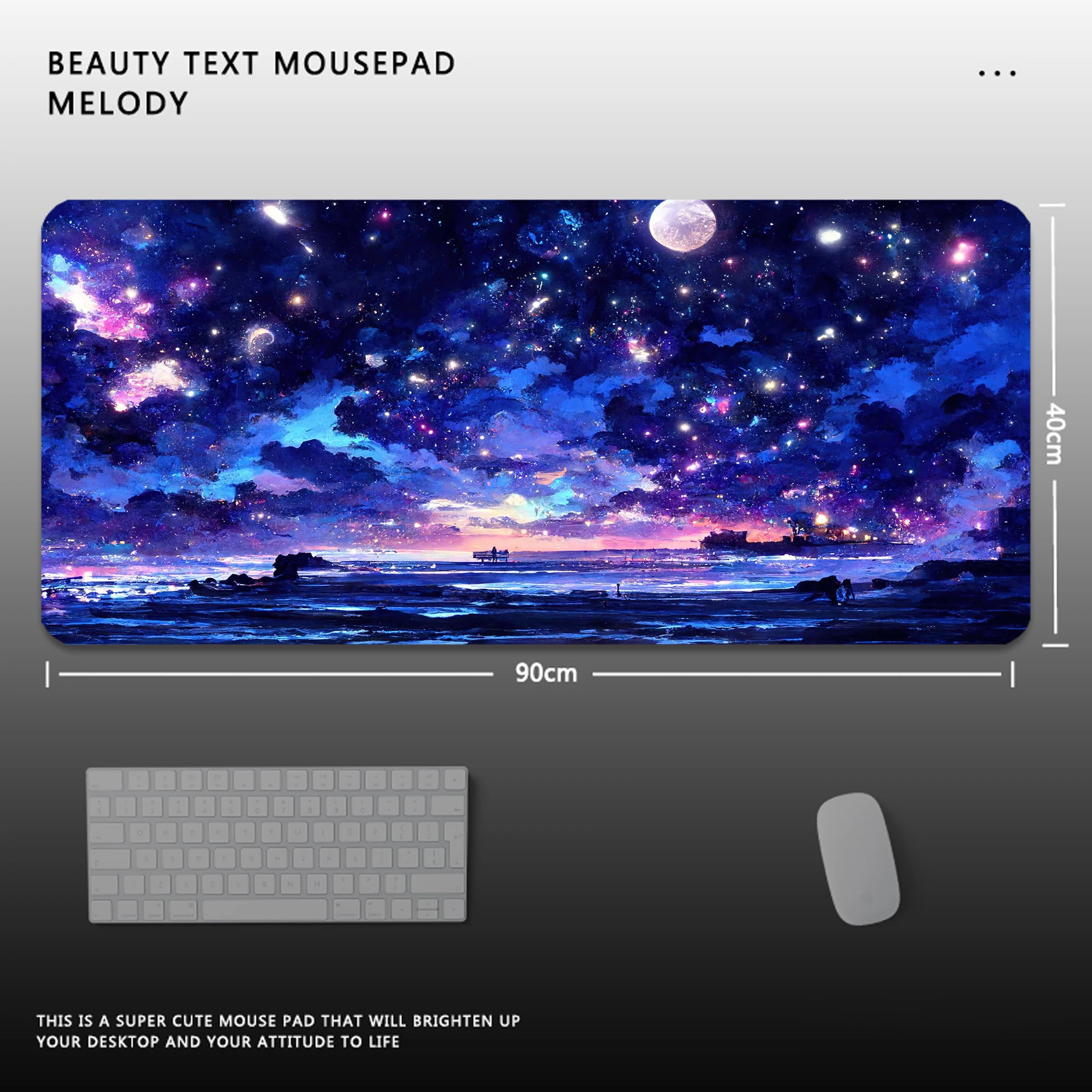 

Large Gaming Mouse Pad Gamer Big Mouse Mat Computer Locking Edge MousePad 90x40cm Keyboard Desk Starry Sky Mice Pad