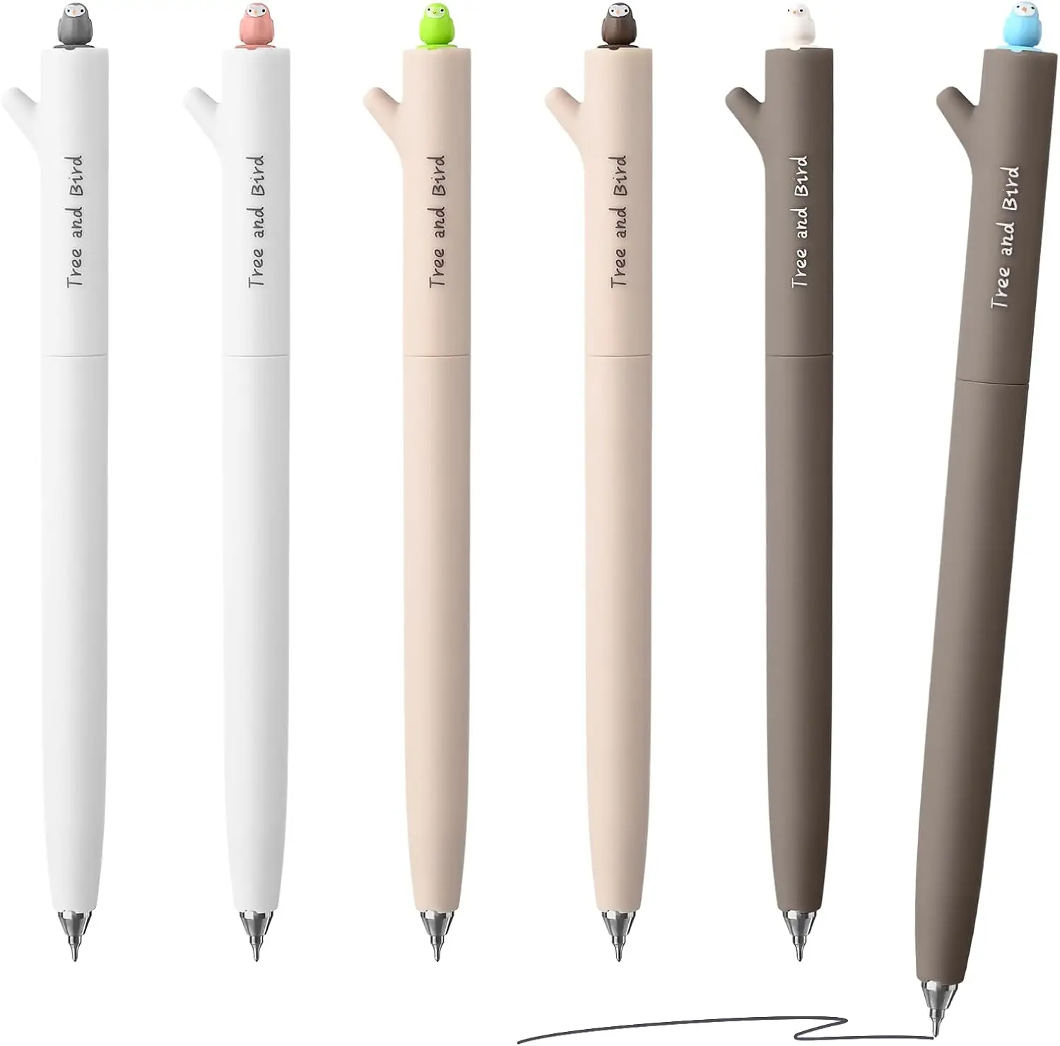 

6 шт. вращающиеся быстросохнущие черные гелевые ручки, милая гелевая ручка для планирования журналов, 0,5 мм, тонкая точка, гладкое письмо для школы