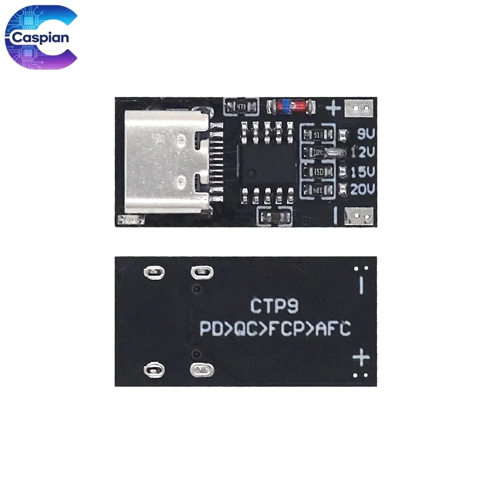 100Pcs Type-C PD2.0 PD3.0 Decoy Board 9V 12V 15V 20V PD/QC Fast Charging USB Boost Module Charger Tool