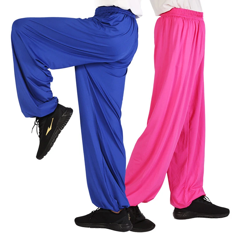 New Unisex Spring-Summer-Autumn Loose-Fit Lightweight Breathable Martial Arts Practice Pants for Pe