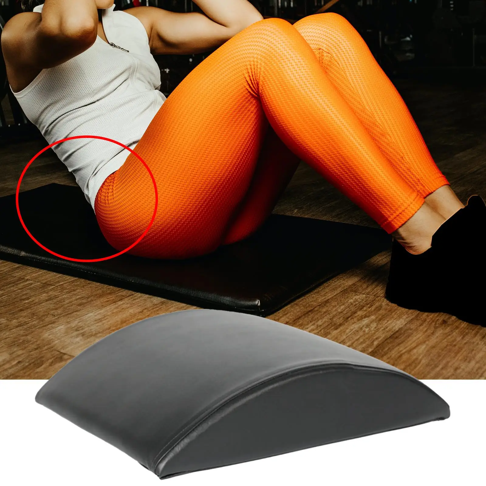 

Ab Exercise Mat for Sit Ups Abdominal Exercises Accessory Support Cushion PU