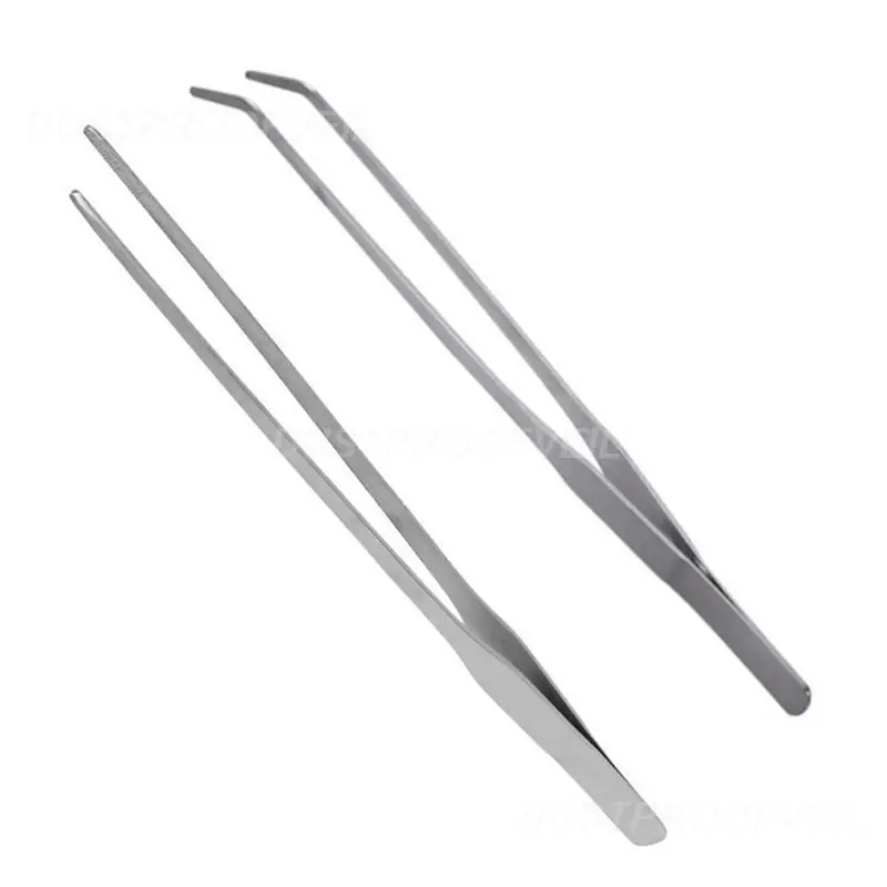 1~10PCS 38/48cm Aquarium Live Straight Curve Plant Tweezers  Tongs Shrimp Reef Tank Crooked Tweezer