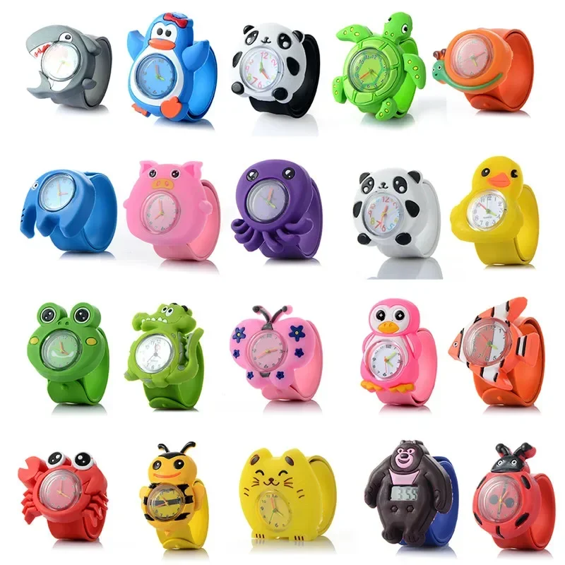 3D Cartoon Watch Animal Cute Children\'s watch Clock Baby Kid Quartz Waterproof Student Silica gel Wrist Watches birthday gifts