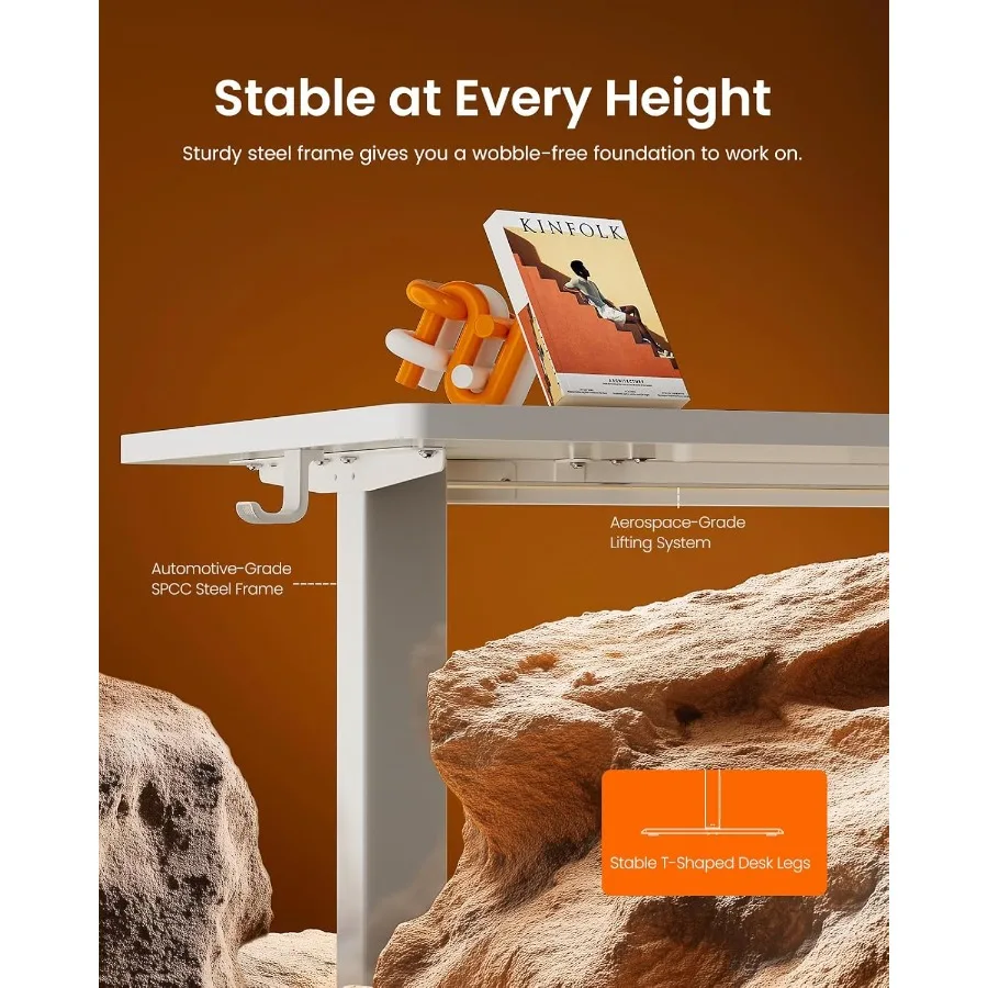 Электрический стол с регулируемой высотой, 71 x 30 дюймов, стол для сидения, для домашнего офиса, большая рабочая станция с функцией памяти