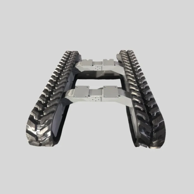 Trilha de borracha da plataforma do chassi do veículo rastreado