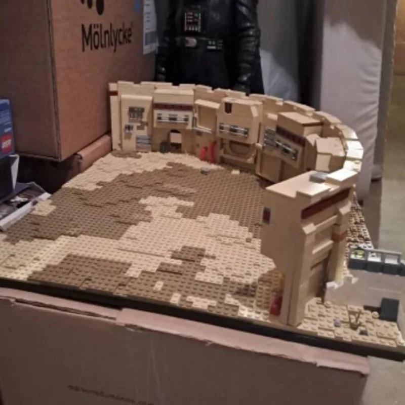 

Millennium Tarmac Tatooine Moc-73950 At War Falcon Spaceport Pt 4 Строительные блоки Сборка игрушек подходит для 75257 и 75105